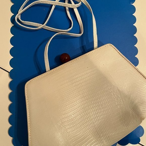 Jay Herbert White Clutch  with Strap‎